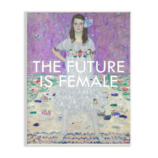 Stupell Industries The Future is Female Vintage Girl Powerful Stance Wall Plaque